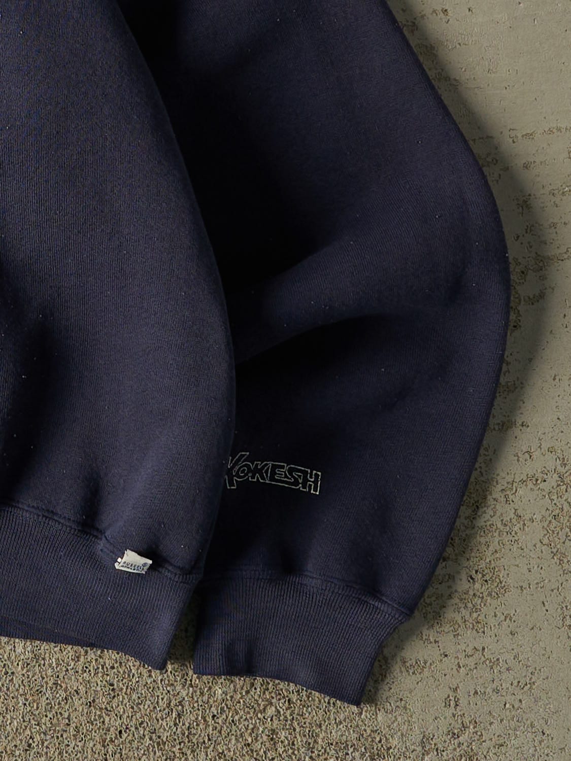 Vintage 90s Navy Blue Russell Athletic Blank Crewneck (L/XL)