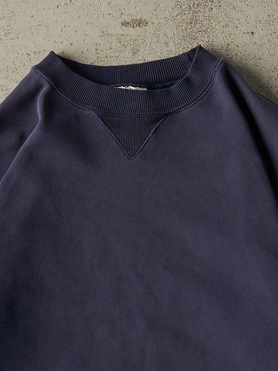 Vintage 90s Navy Blue Blank Crewneck (S/M)