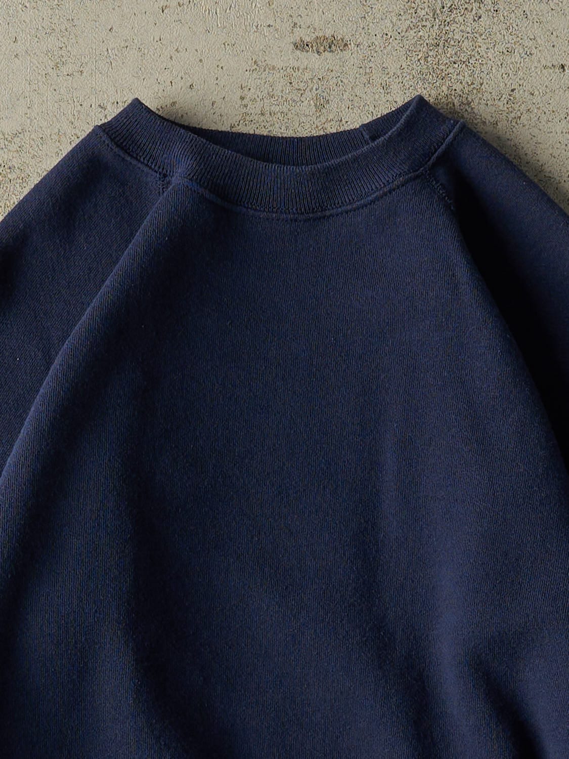 Vintage 80s Navy Blue Blank Crewneck (S)