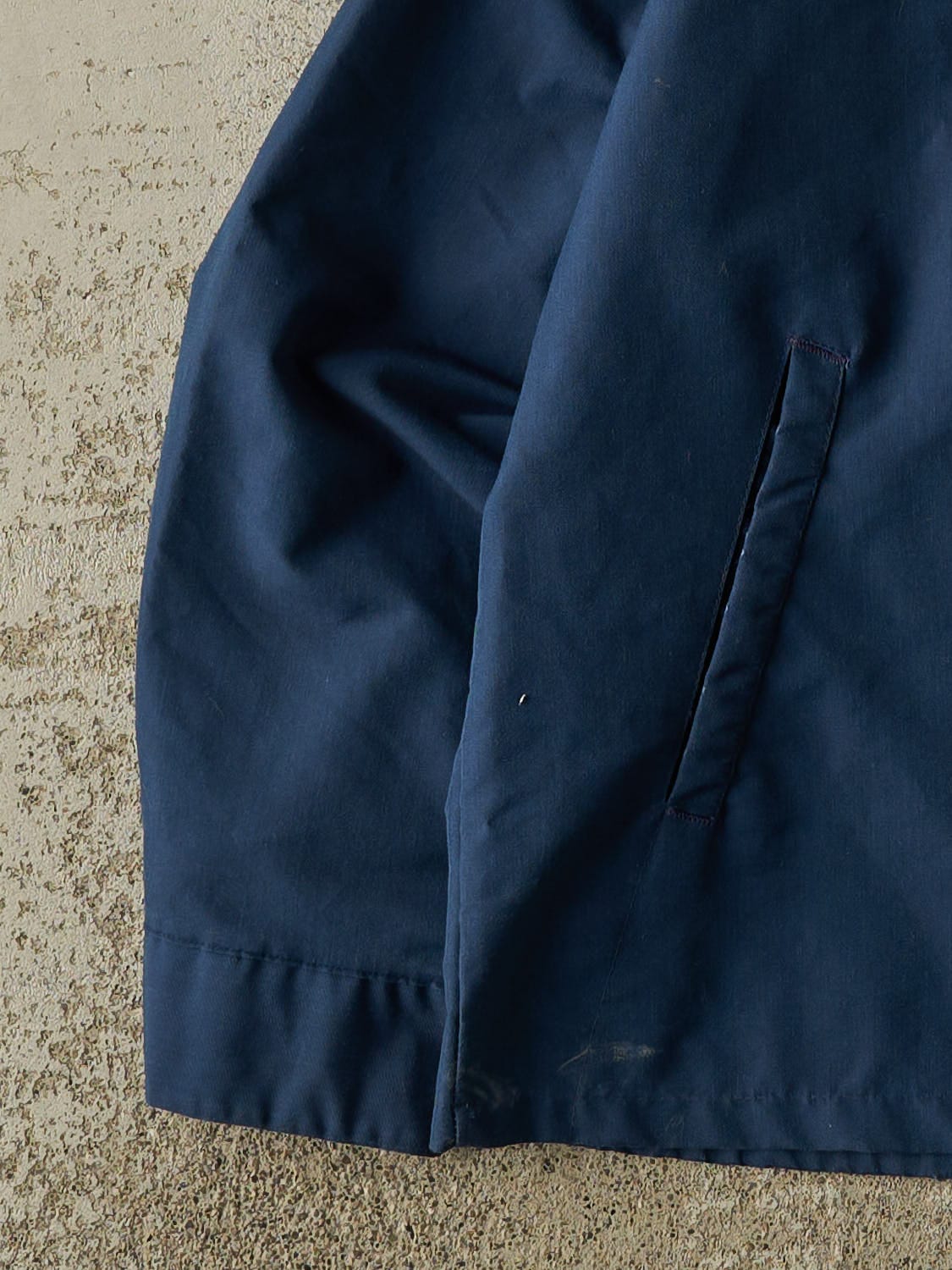 Vintage 80s Navy Blue US Coast Guard Embroidered Harrington Jacket (XS/S)