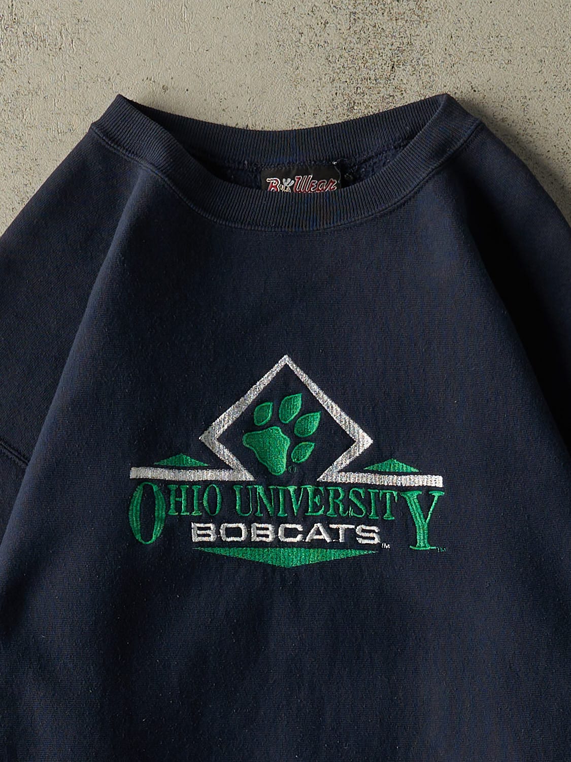 Vintage 90s Navy Blue Ohio University Bobcats Crewneck (L/XL)