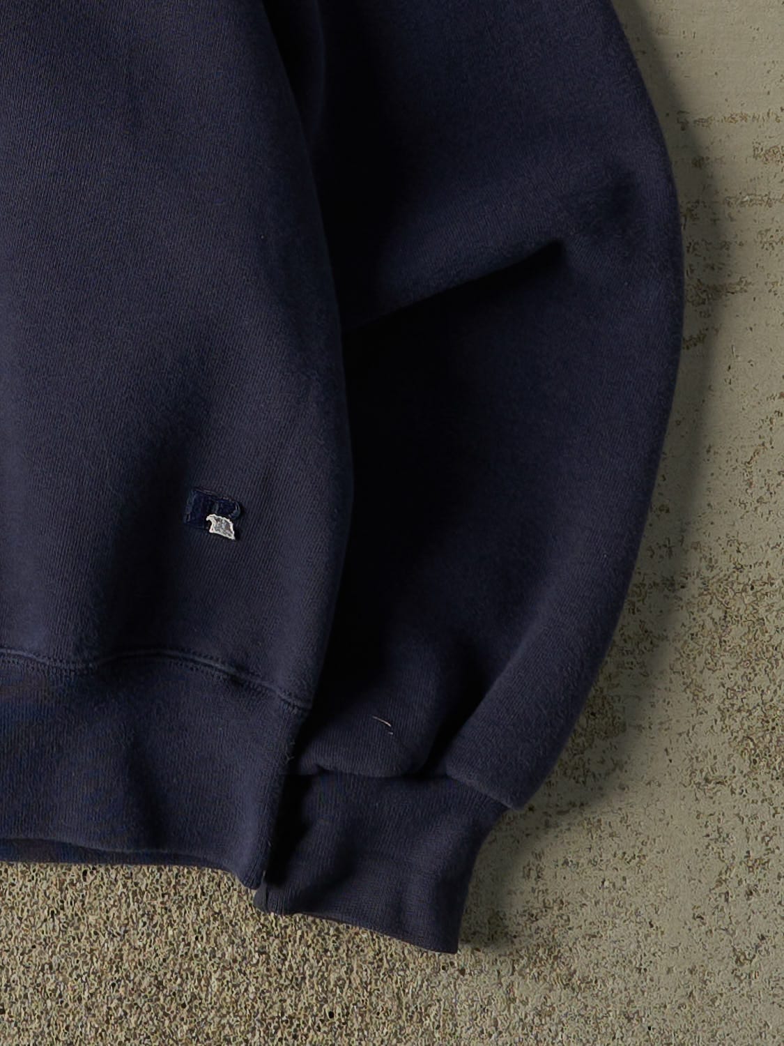 Vintage 90s Navy Blue Russell Athletic Kent State University Crewneck (L/XL)