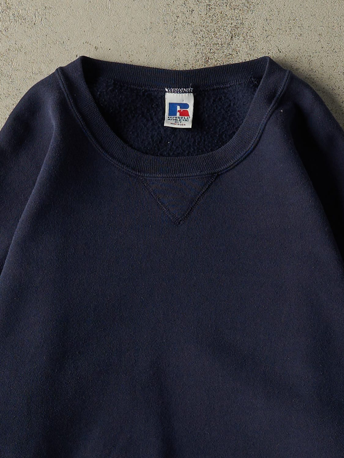 Vintage 90s Navy Blue Russell Athletic Crewneck (XXL)