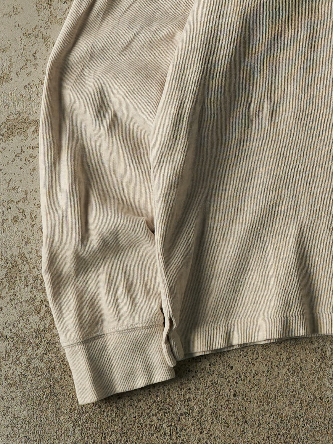 Vintage Y2K Beige Polo Embroidered Quarter Zip Knit (L)