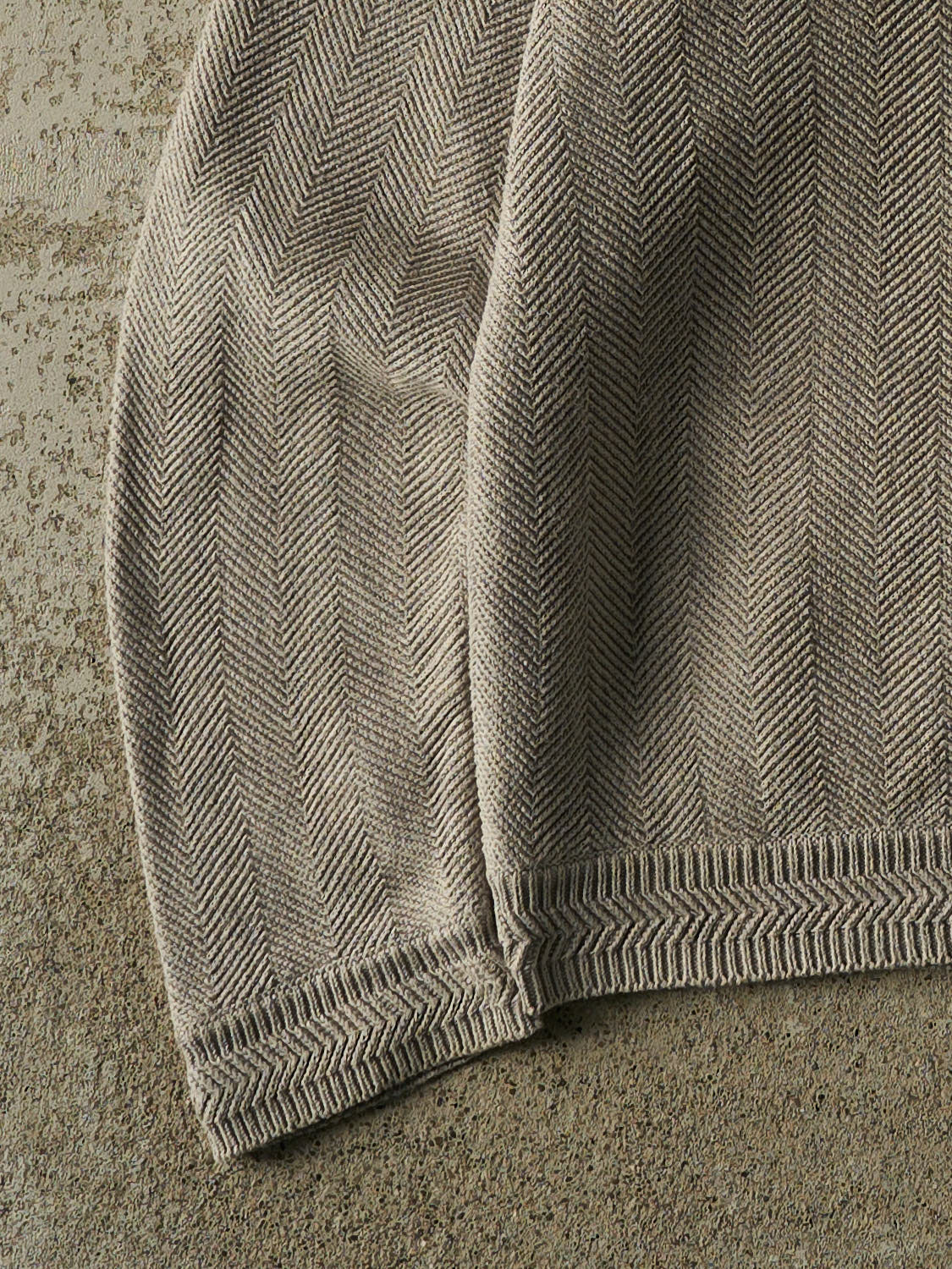 Vintage 90s Grey Chaps Ralph Lauren Herringbone Knit (L)