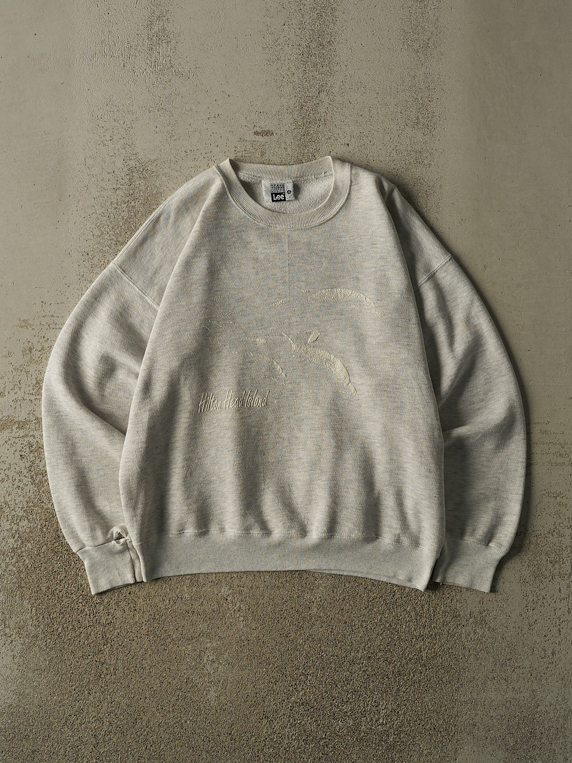 Vintage 90s Heather Grey Hilton Head Island Crewneck (L/XL)