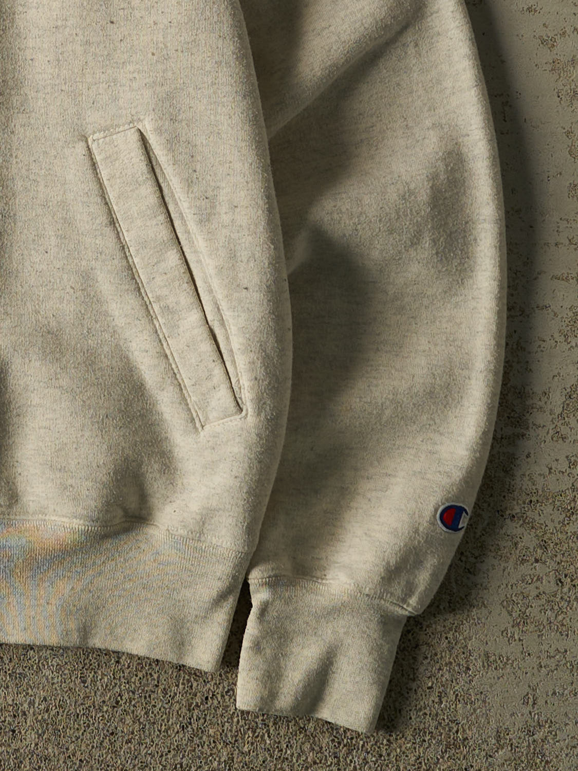 Vintage Y2K Heather Grey Champion Colorado State Rams Quarter Zip (S)