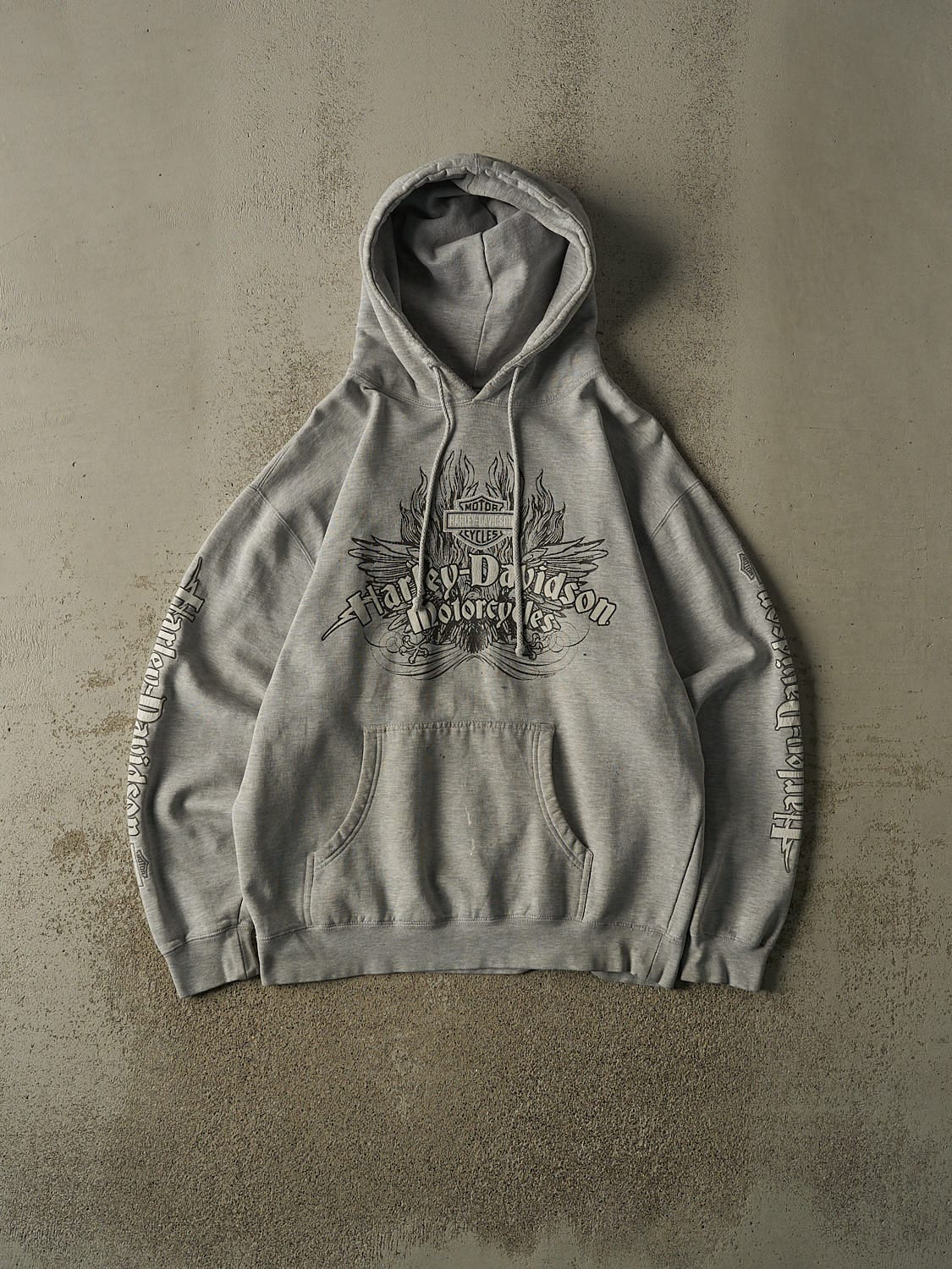 Vintage 07' Grey Harley Davidson Las Vegas Nevada Hoodie (L/XL)