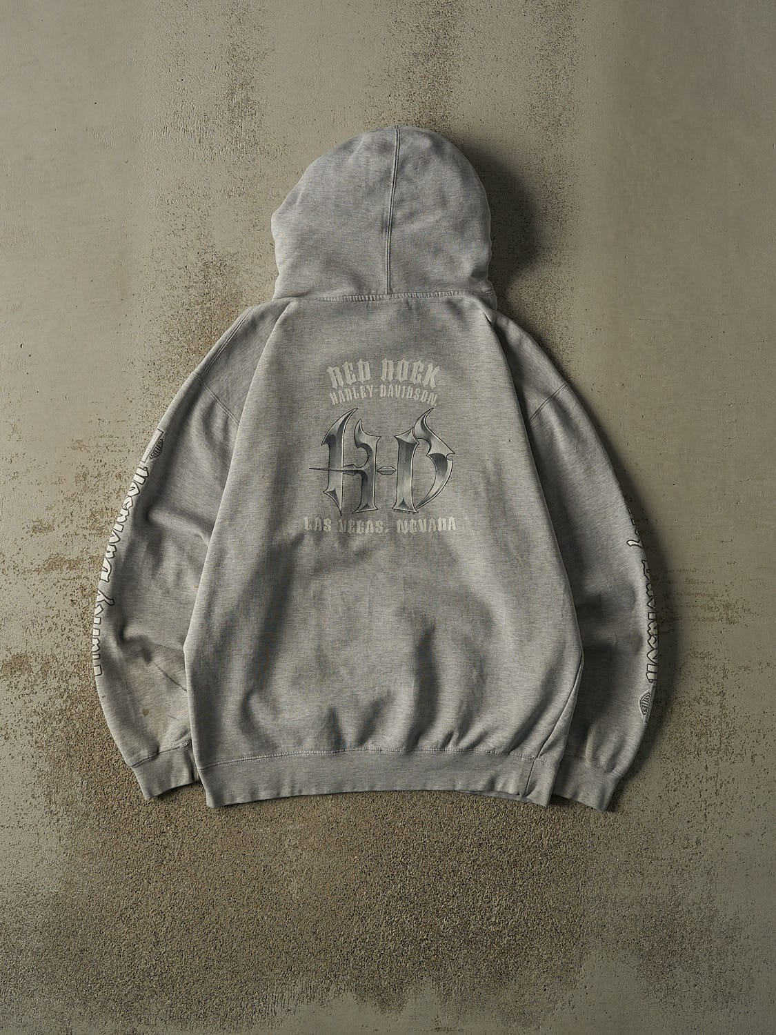 Vintage 07' Grey Harley Davidson Las Vegas Nevada Hoodie (L/XL)