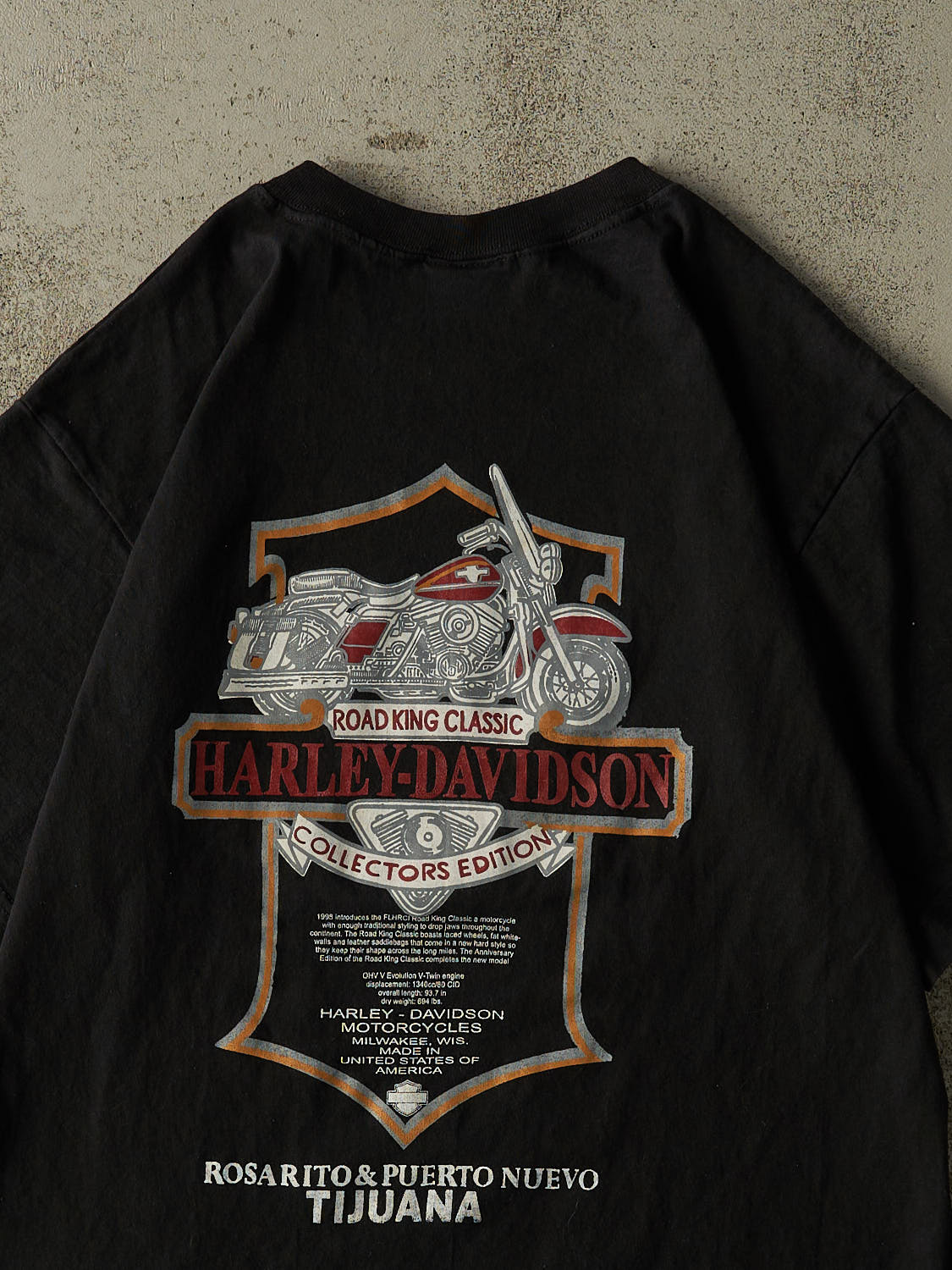 Vintage 98' Black Harley Davidson Tijuana Mexico Tee (XL/XXL)