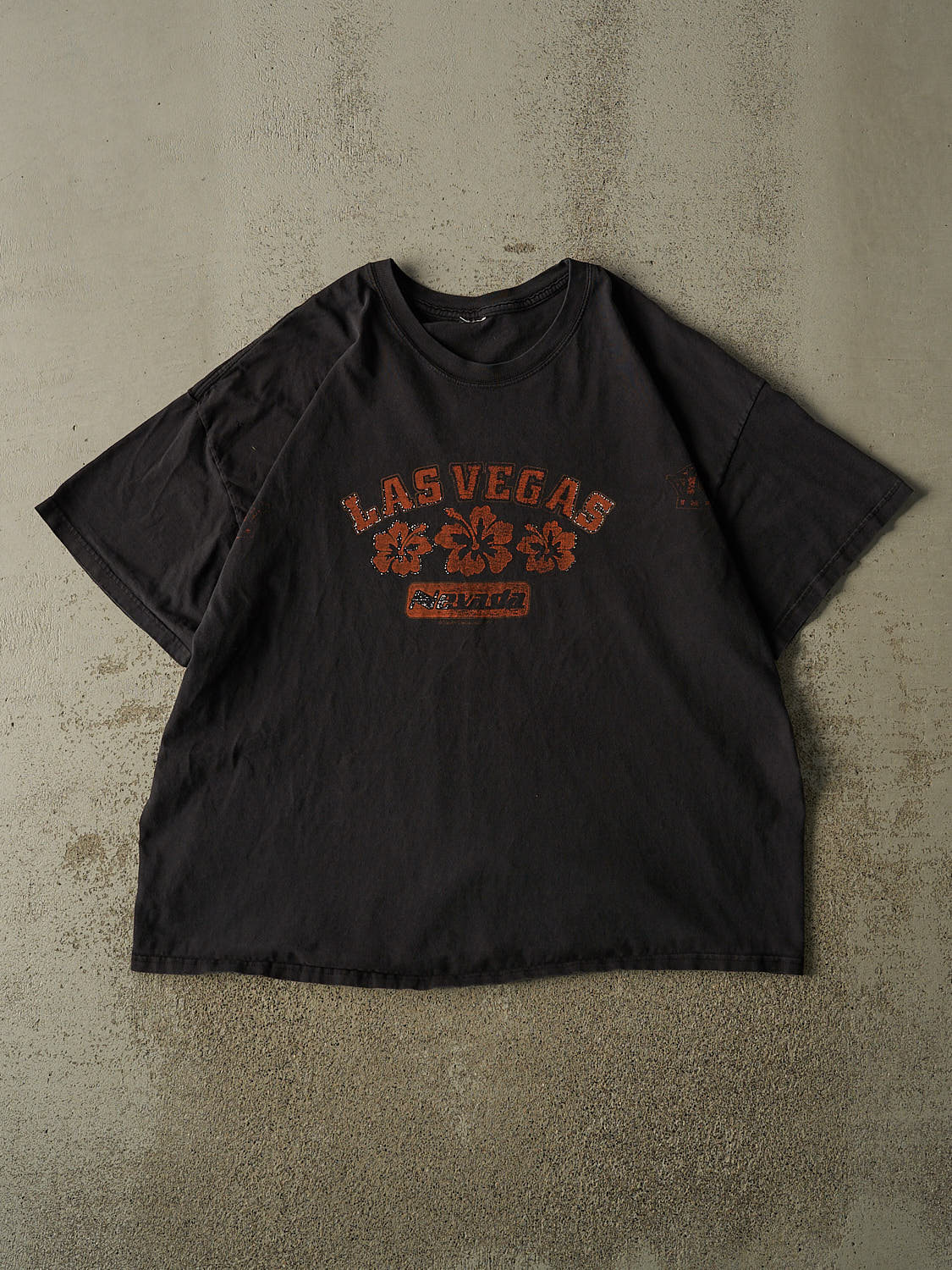 Vintage 90s Faded Black Las Vegas Tee (XL/XXL)