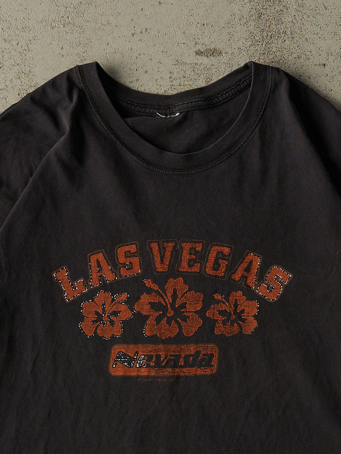 Vintage 90s Faded Black Las Vegas Tee (XL/XXL)
