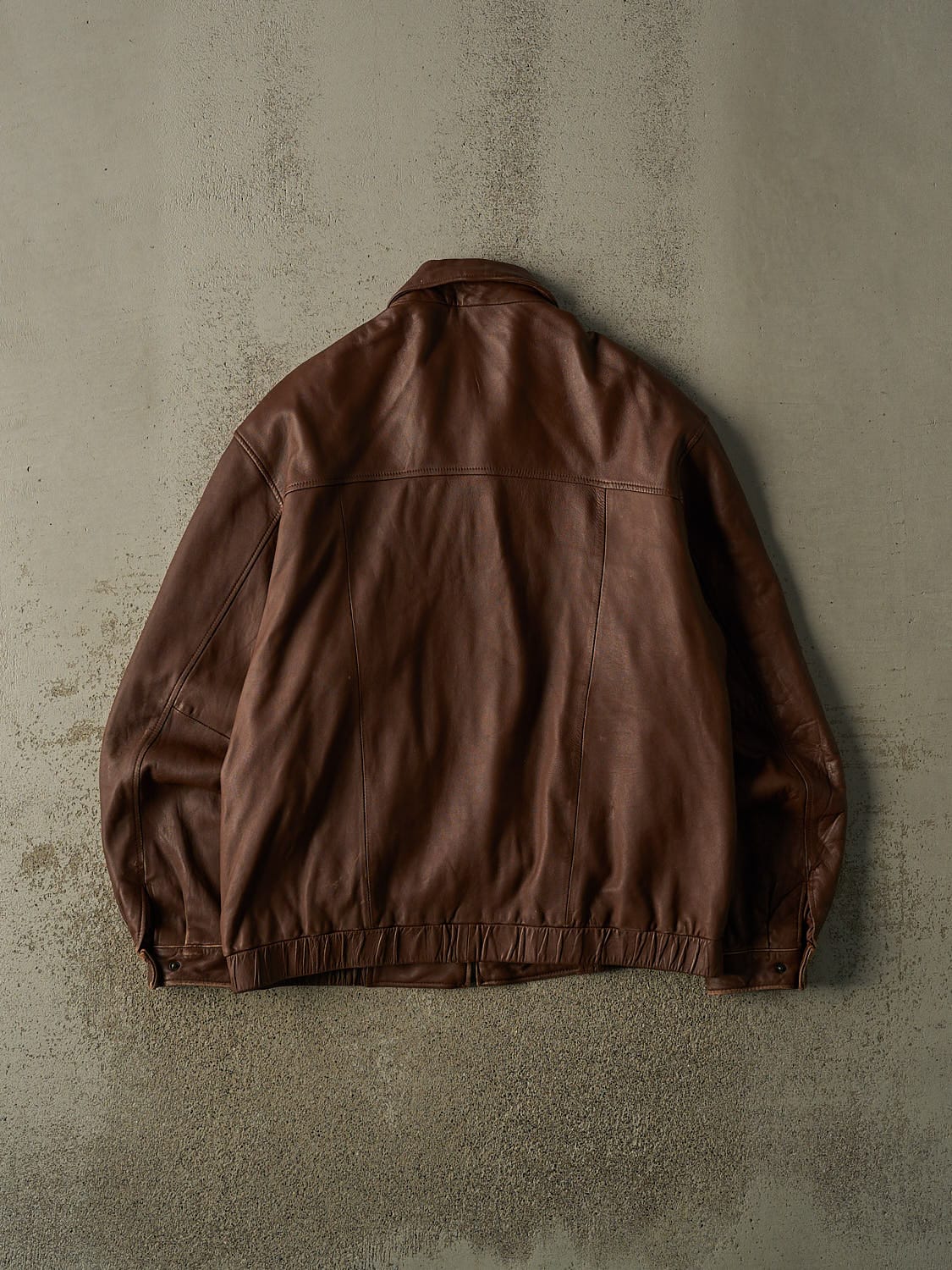 Vintage Y2K Brown Lamb Skin Leather Jacket (XL/XXL)