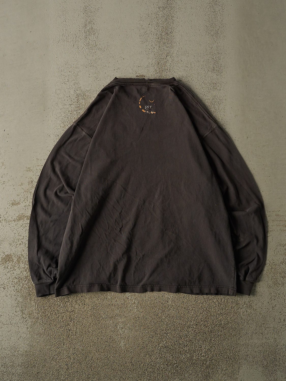 Vintage Y2K Faded Black Carhartt Logo Long Sleeve (XL/XXL)