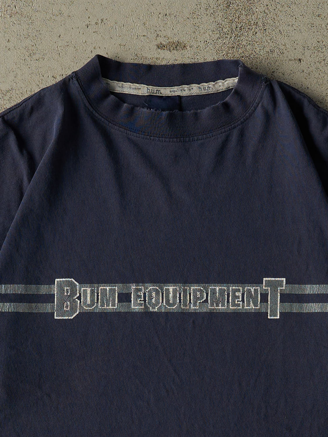 Vintage 90s Faded Navy Bum Equipment Tee (L/XL)