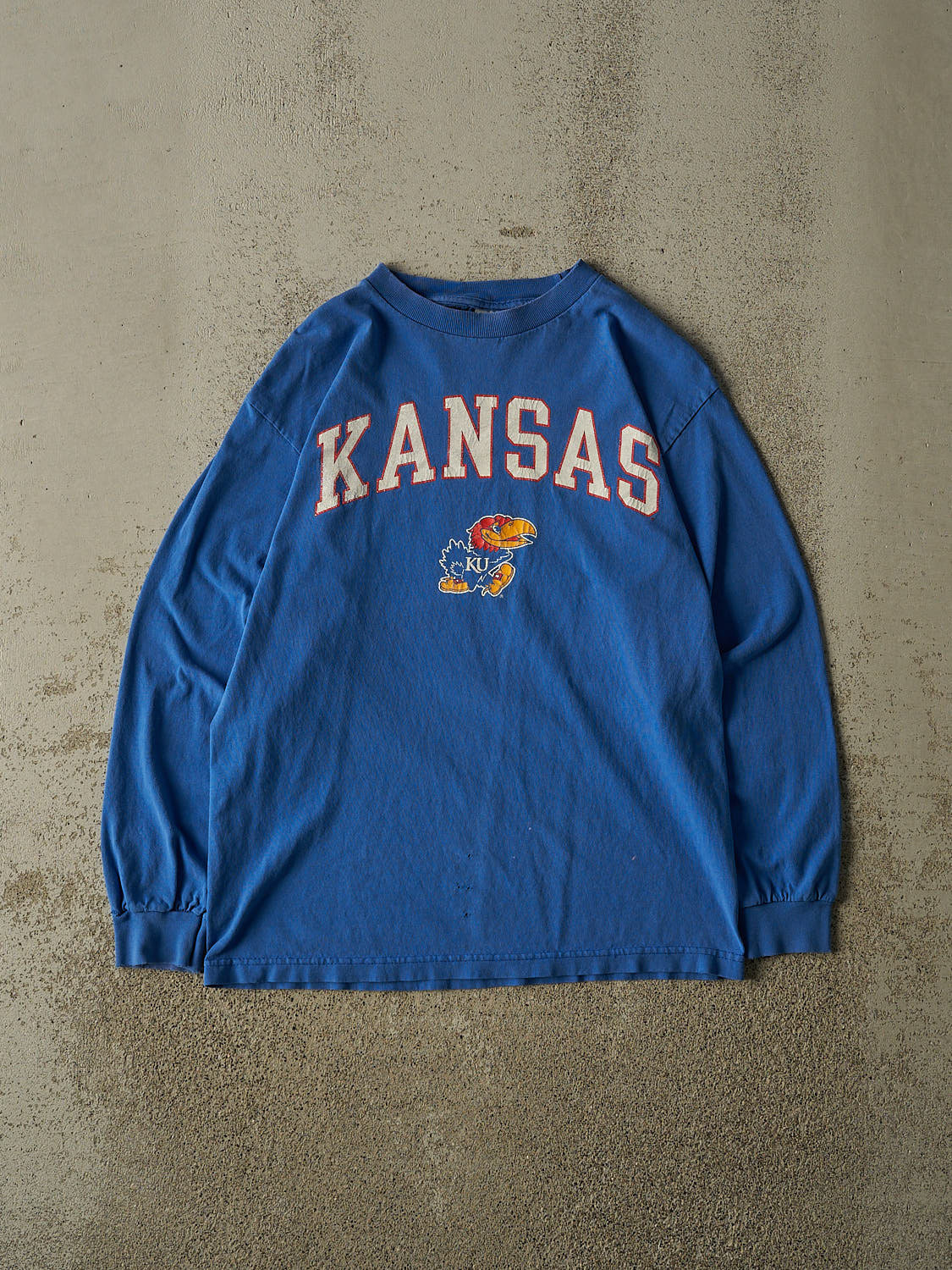 Vintage 90s Blue Kansas University Long Sleeve (S/M)