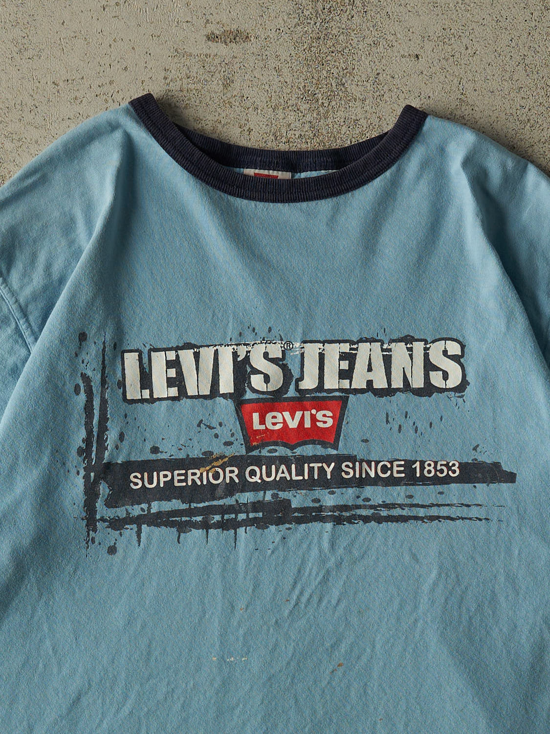 Vintage Y2K Blue Levi's Jeans Tee (L/XL)