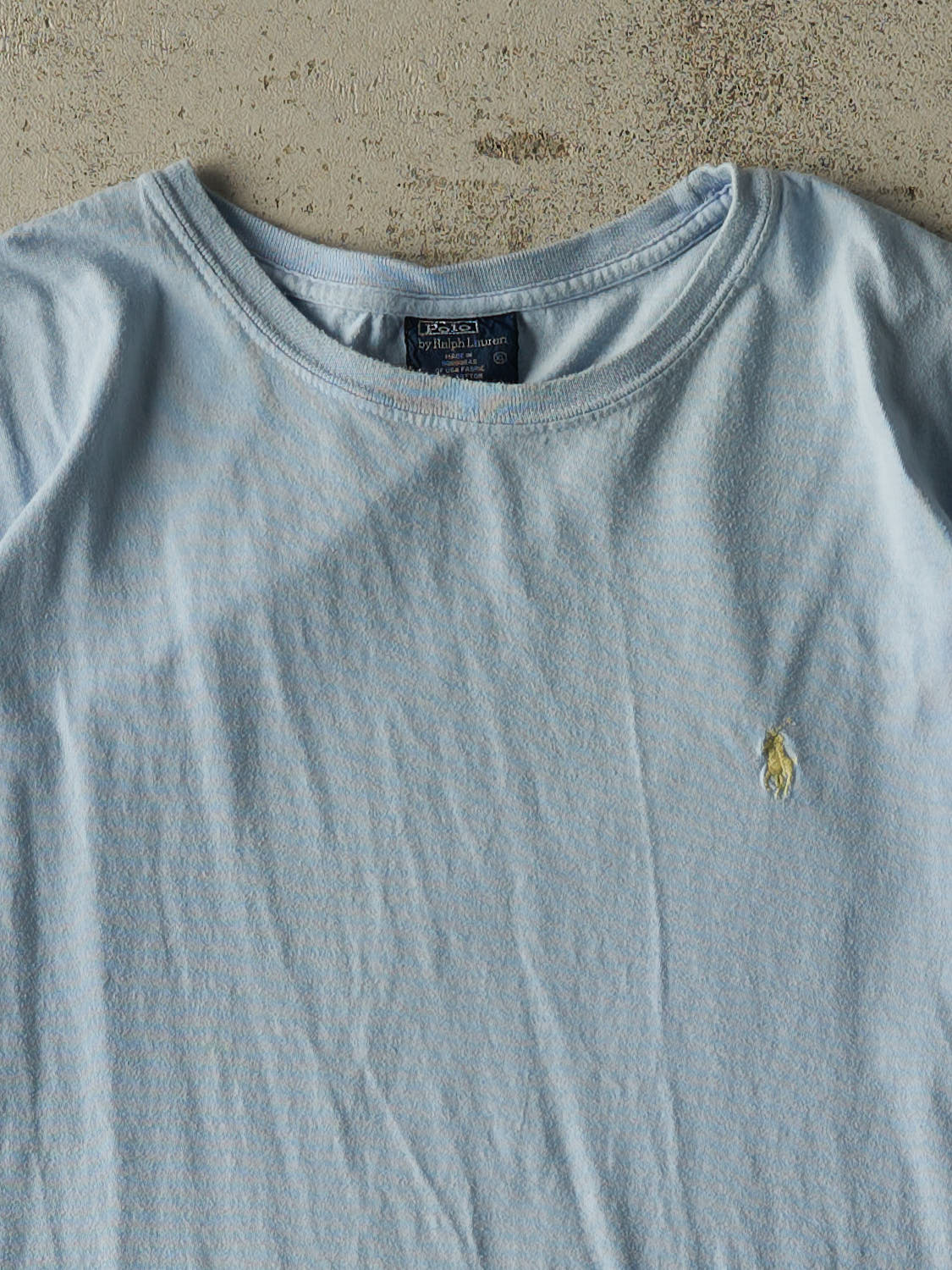 Vintage 90s Blue Polo Embroidered Tee (XL)