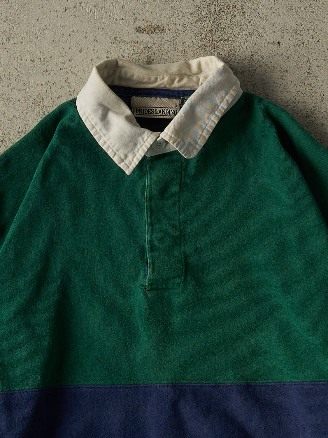 Vintage 90s Green Rugby Striped Long Sleeve (M/L)