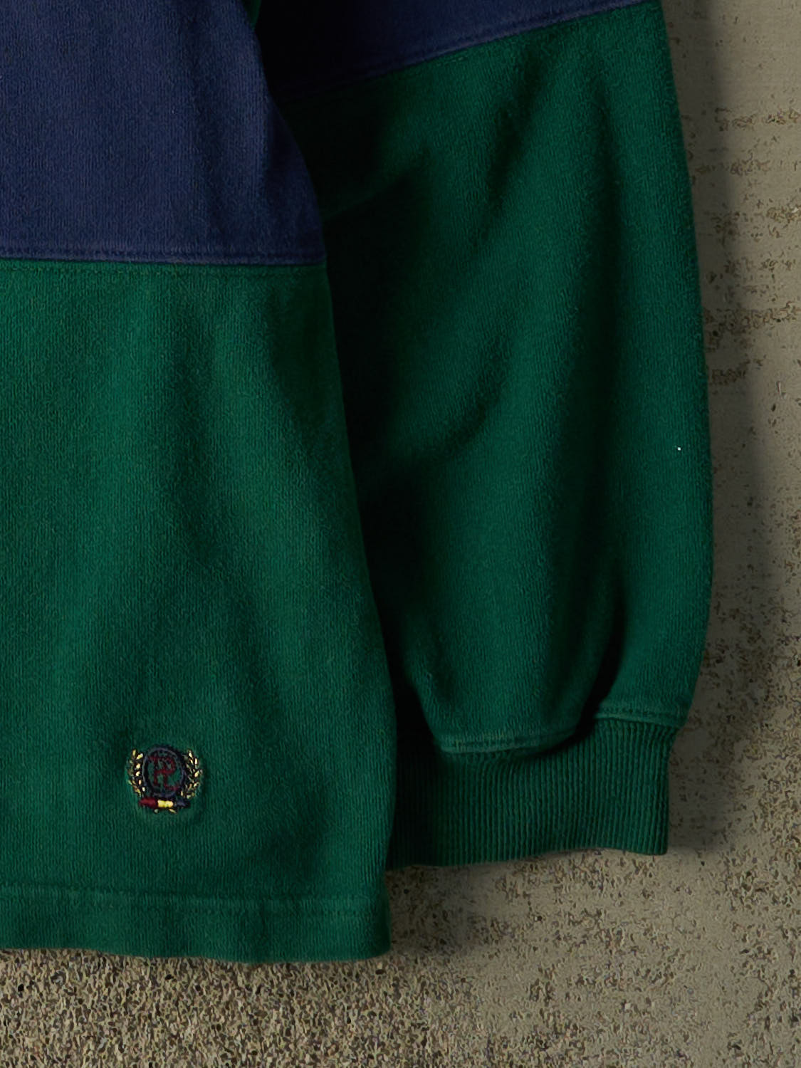 Vintage 90s Green Rugby Striped Long Sleeve (M/L)