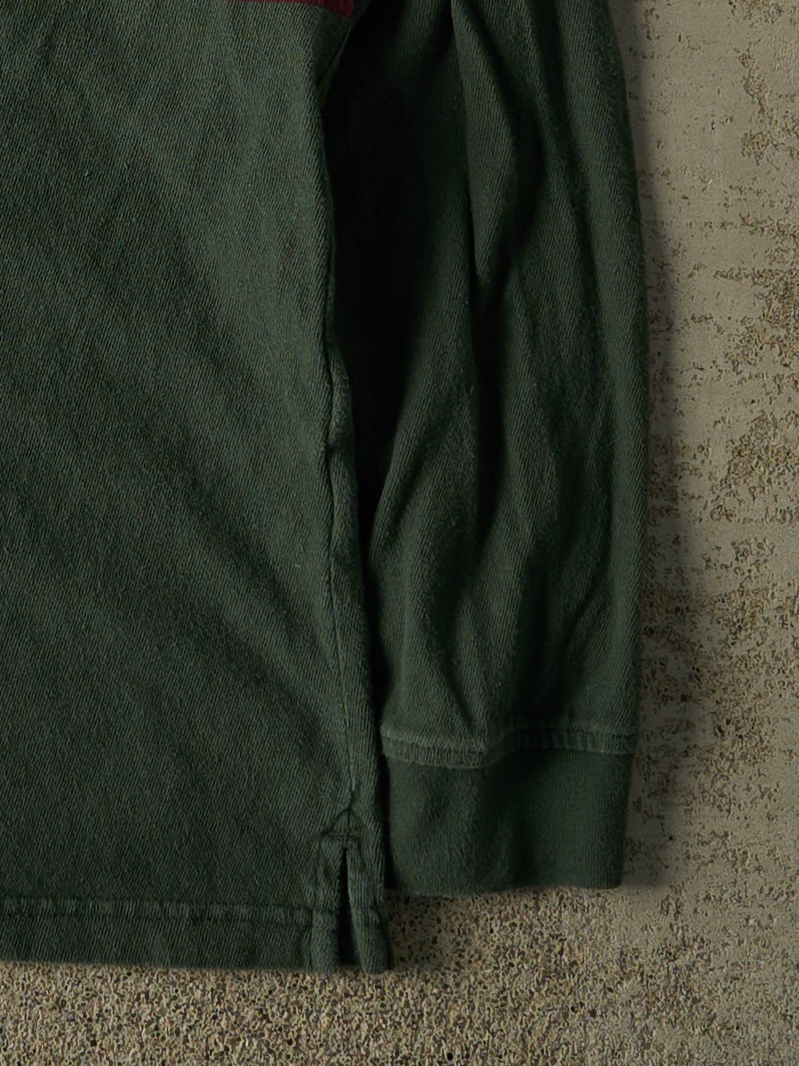 Vintage Y2K Green Levi's Quarter Button Long Sleeve (L/XL)