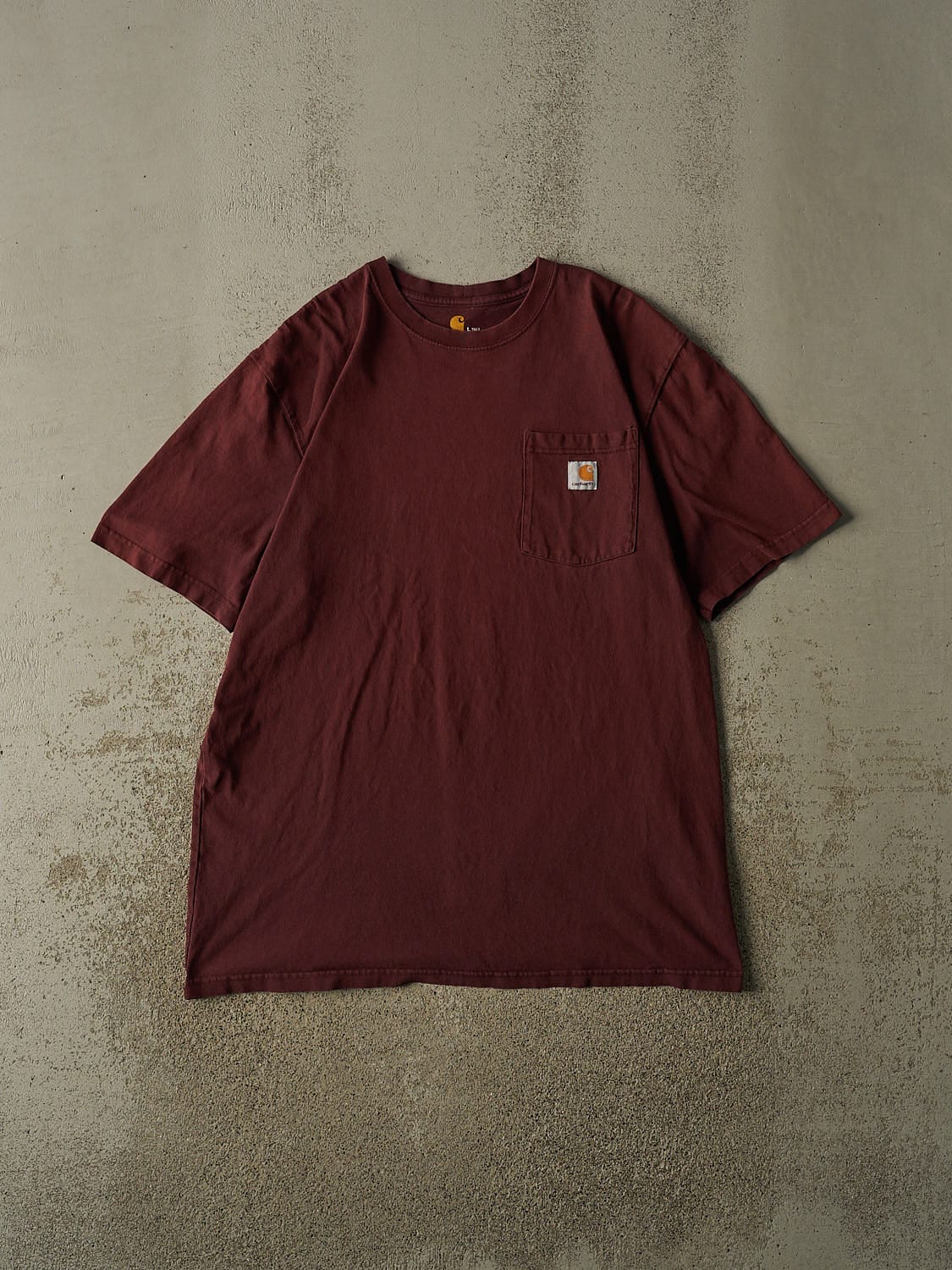 Vintage Y2K Burgundy Carhartt Pocket Tee (XL/XXL)