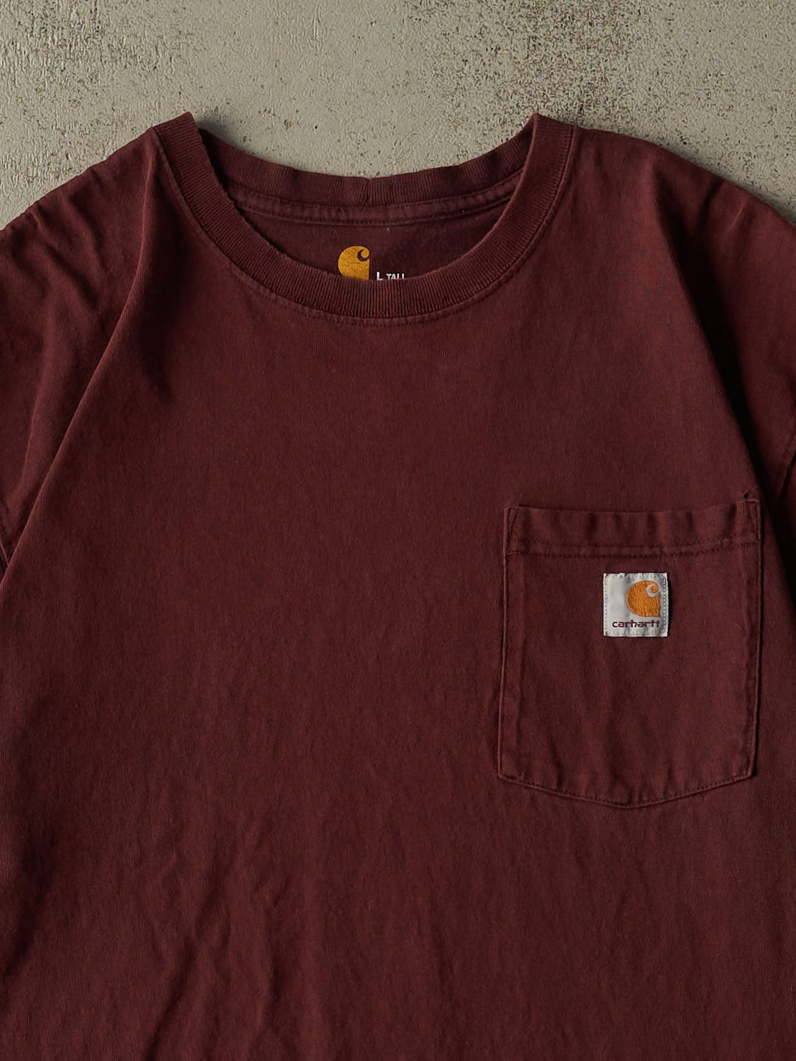 Vintage Y2K Burgundy Carhartt Pocket Tee (XL/XXL)
