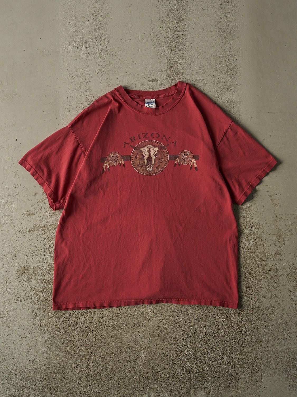 Vintage Y2K Faded Red Arizona Tee (XL)