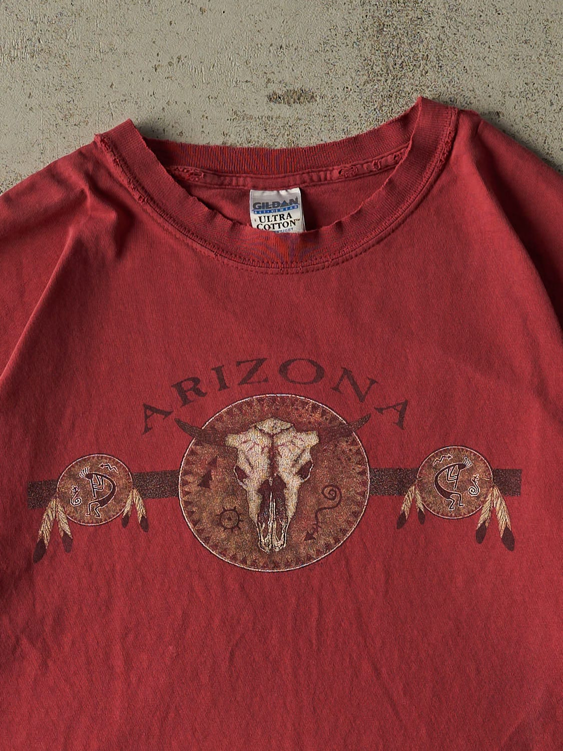 Vintage Y2K Faded Red Arizona Tee (XL)