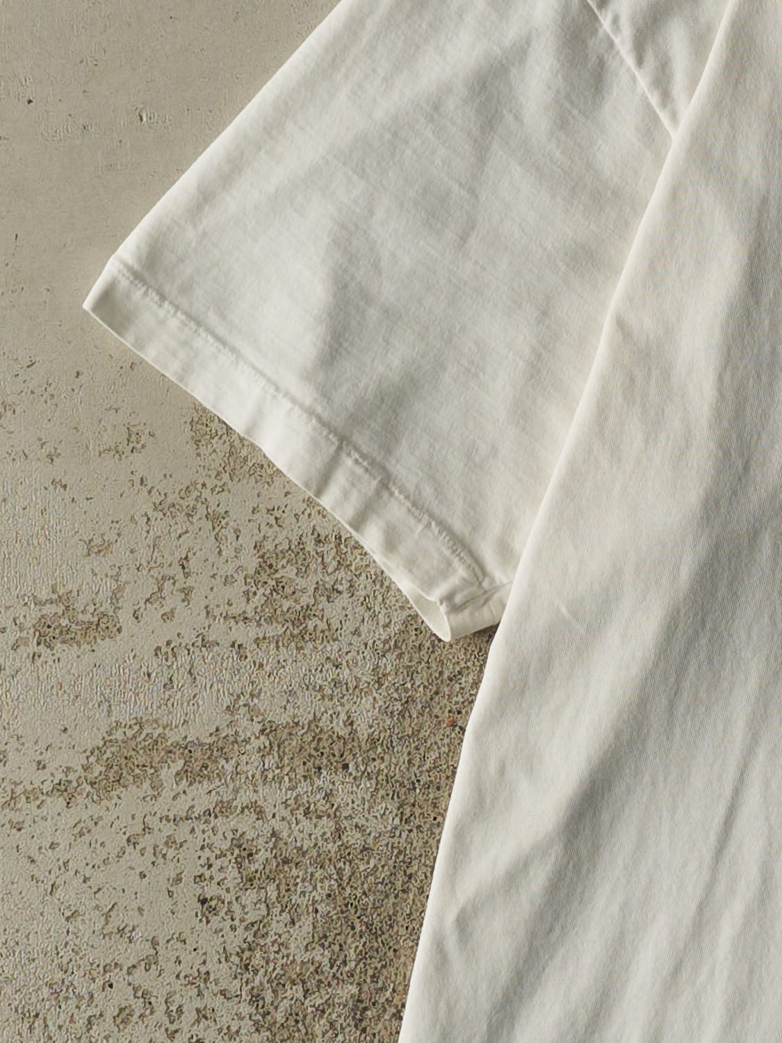 Vintage 90s White Polo Pocket Tee (XL)