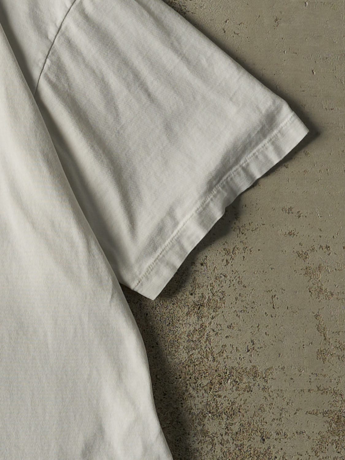 Vintage 90s White Polo Pocket Tee (XL)