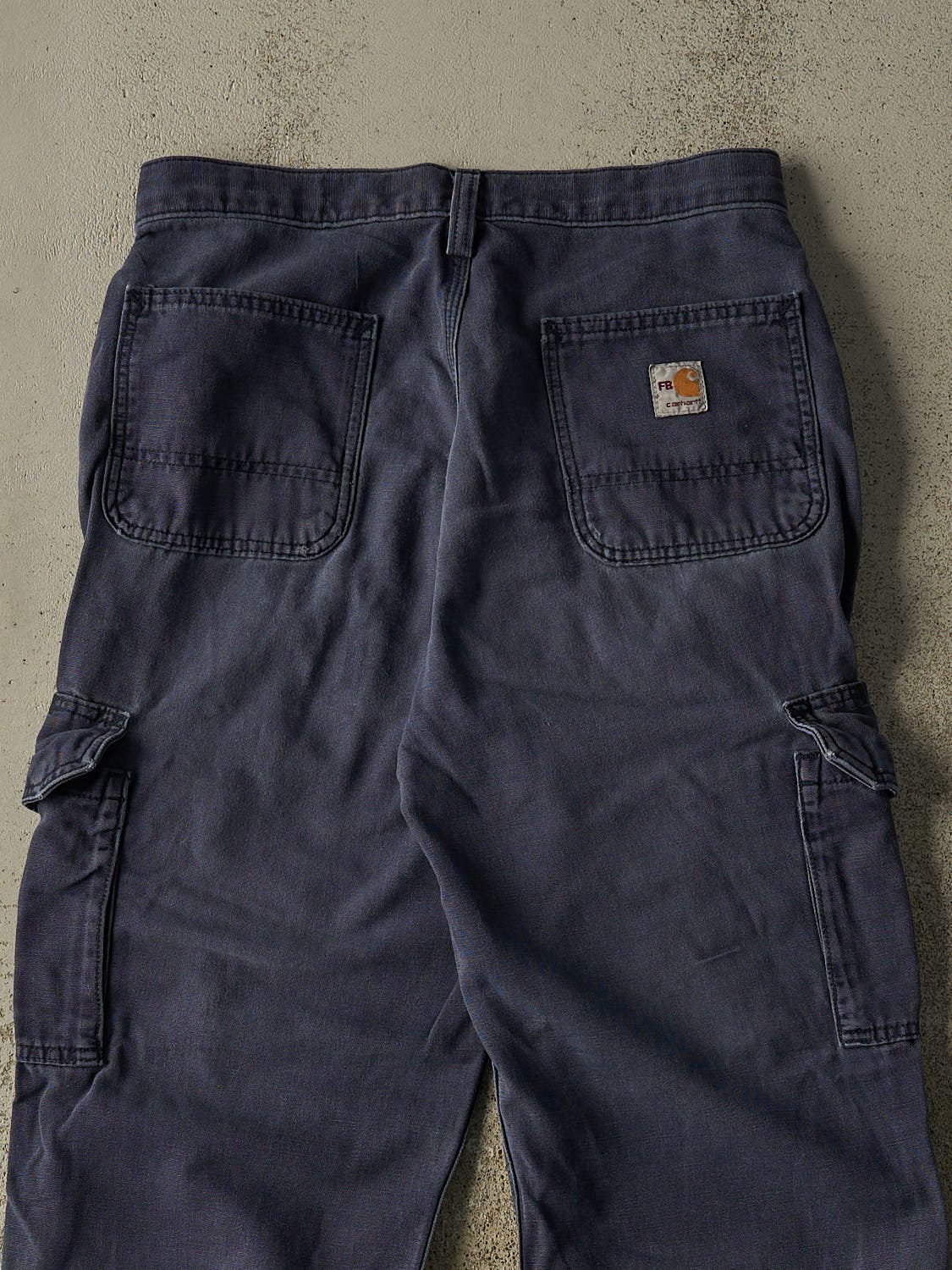 Vintage Y2K Navy Blue Carhartt Fire Resistant Cargo Pants (30x30)