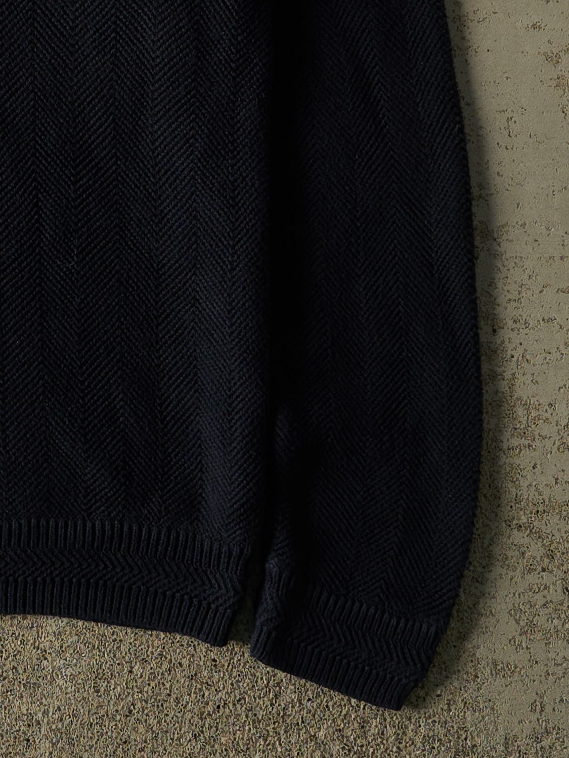 Vintage Y2K Navy Blue Chaps Herringbone Knit (L/XL)