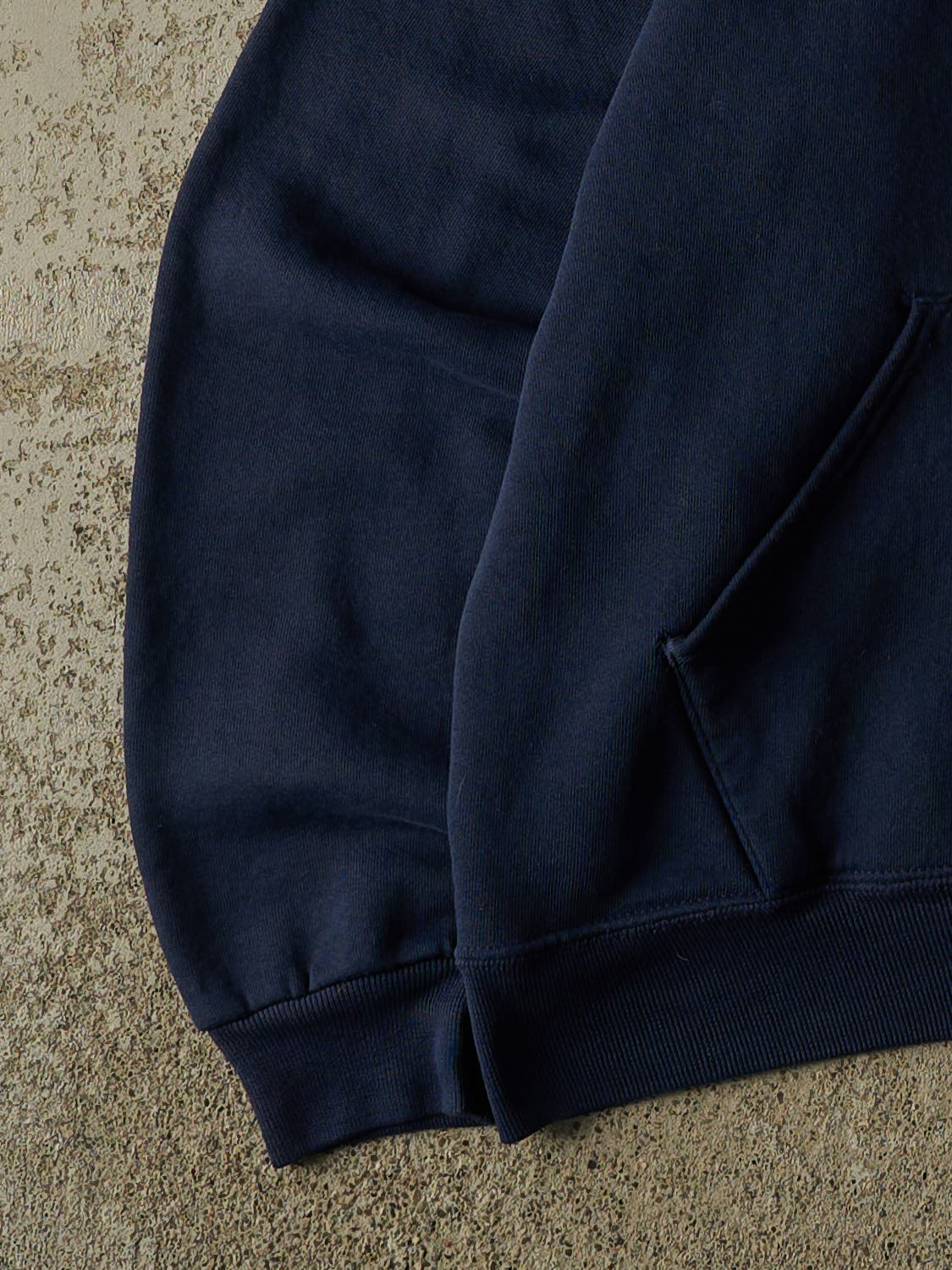 Vintage 90s Navy Blue Russell Athletic Blank Hoodie (L/XL)