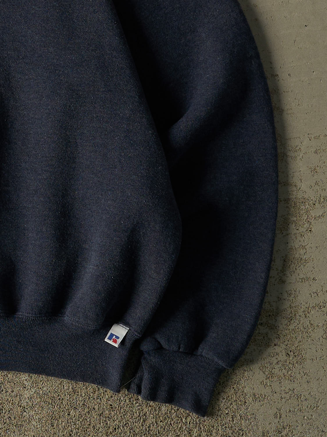 Vintage 90s Washed Navy Russell Athletic Blank Crewneck (XL)