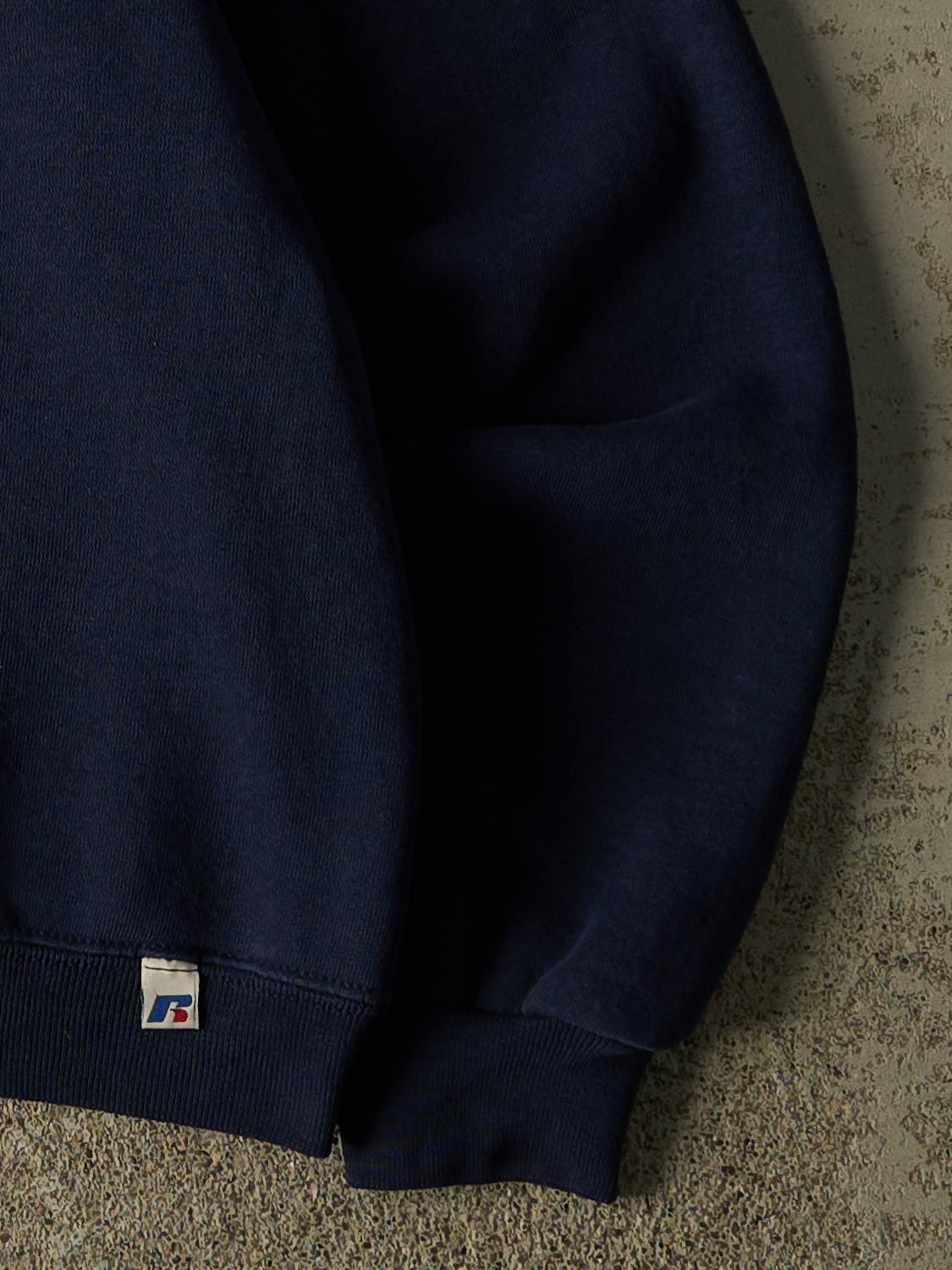 Vintage Y2K Navy Blue Russell Athletic Blank Crewneck (XS/S)