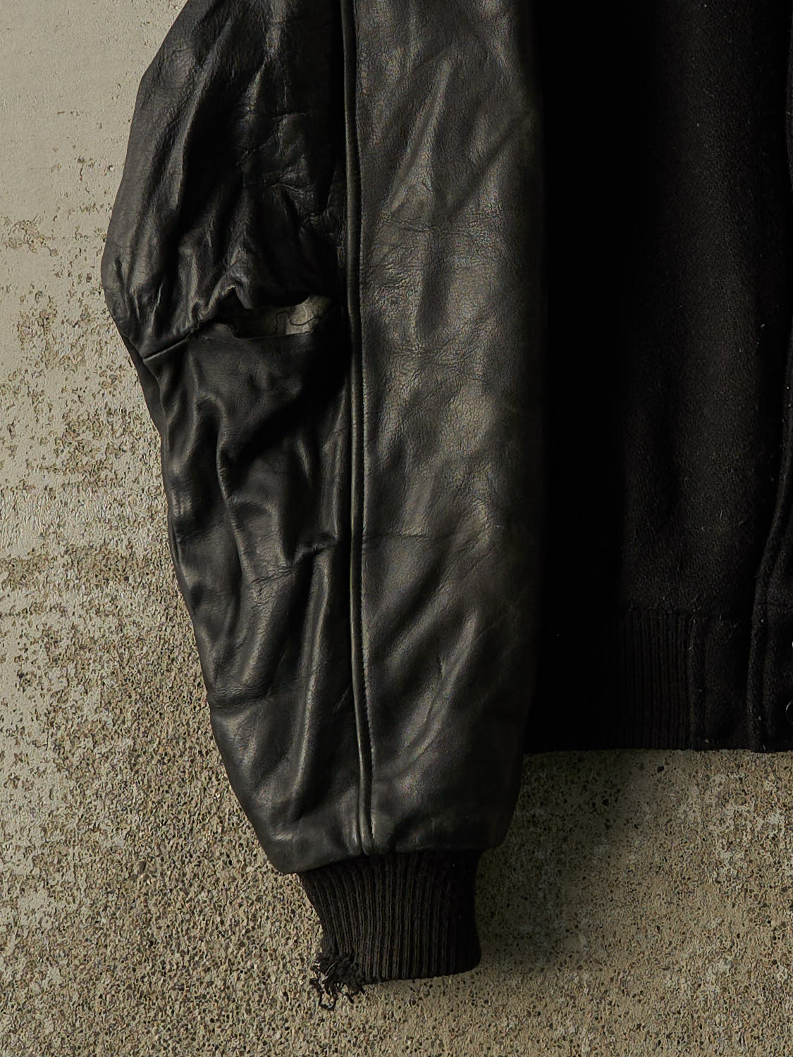 Vintage 90s Black IBM Varsity Jacket (L)