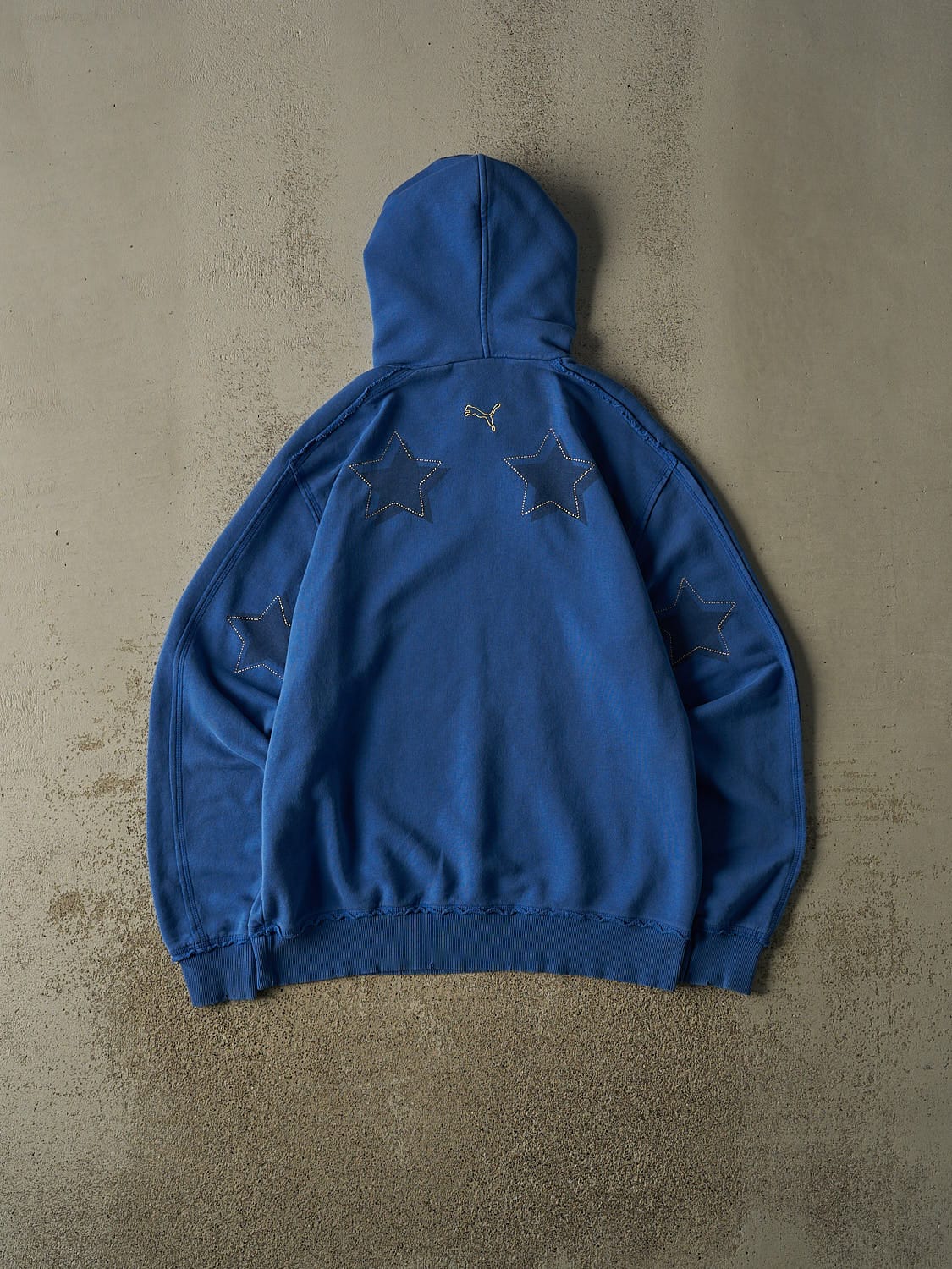 Vintage Y2K Blue Italy Soccer Hoodie (L/XL)