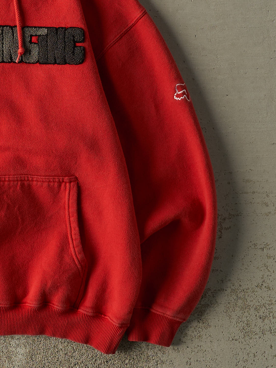 Vintage Y2K Red Fox Racing Embroidered Hoodie (S/M)