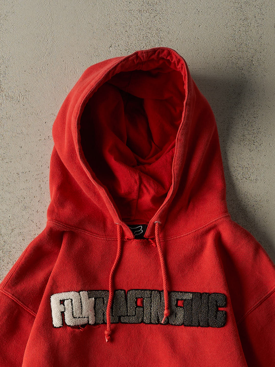 Vintage Y2K Red Fox Racing Embroidered Hoodie (S/M)