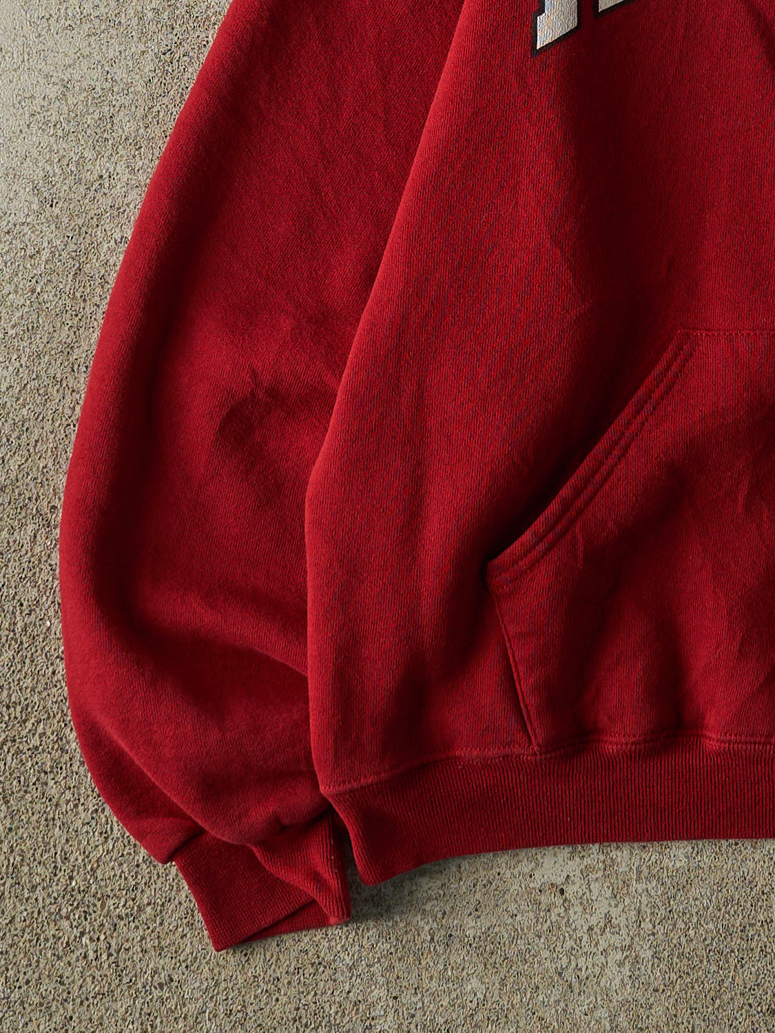 Vintage Y2K Burgundy Russell Athletic Indiana University Hoodie (S/M)