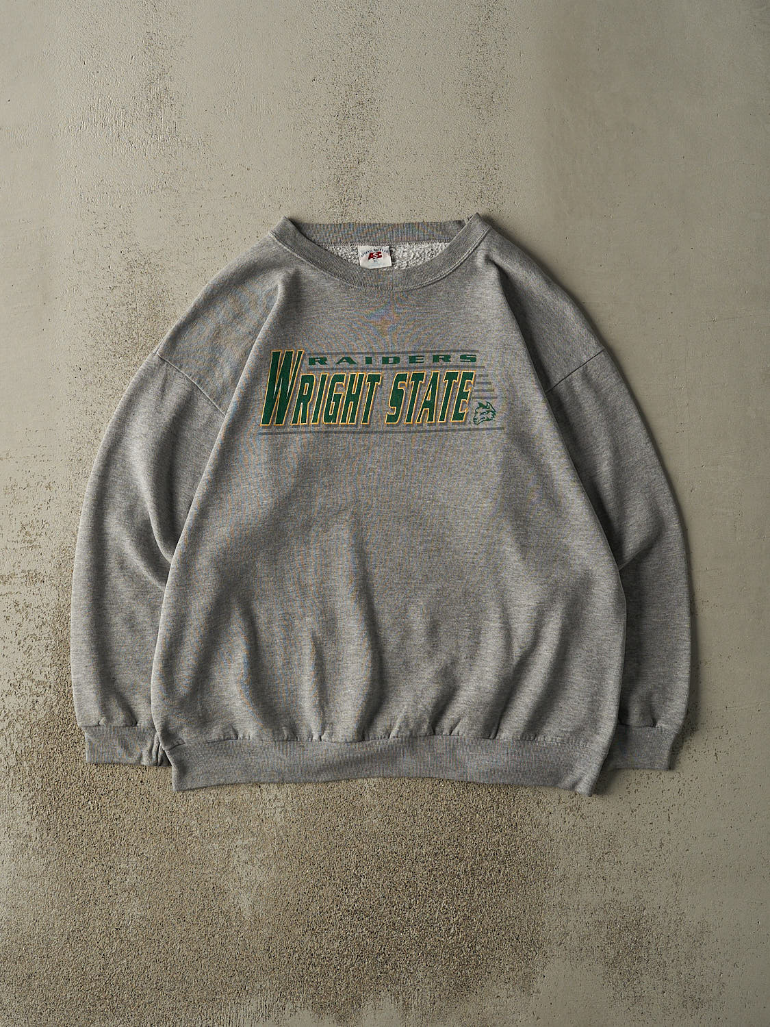 Vintage 90s Grey Wright State Raiders Crewneck (XL/XXL)