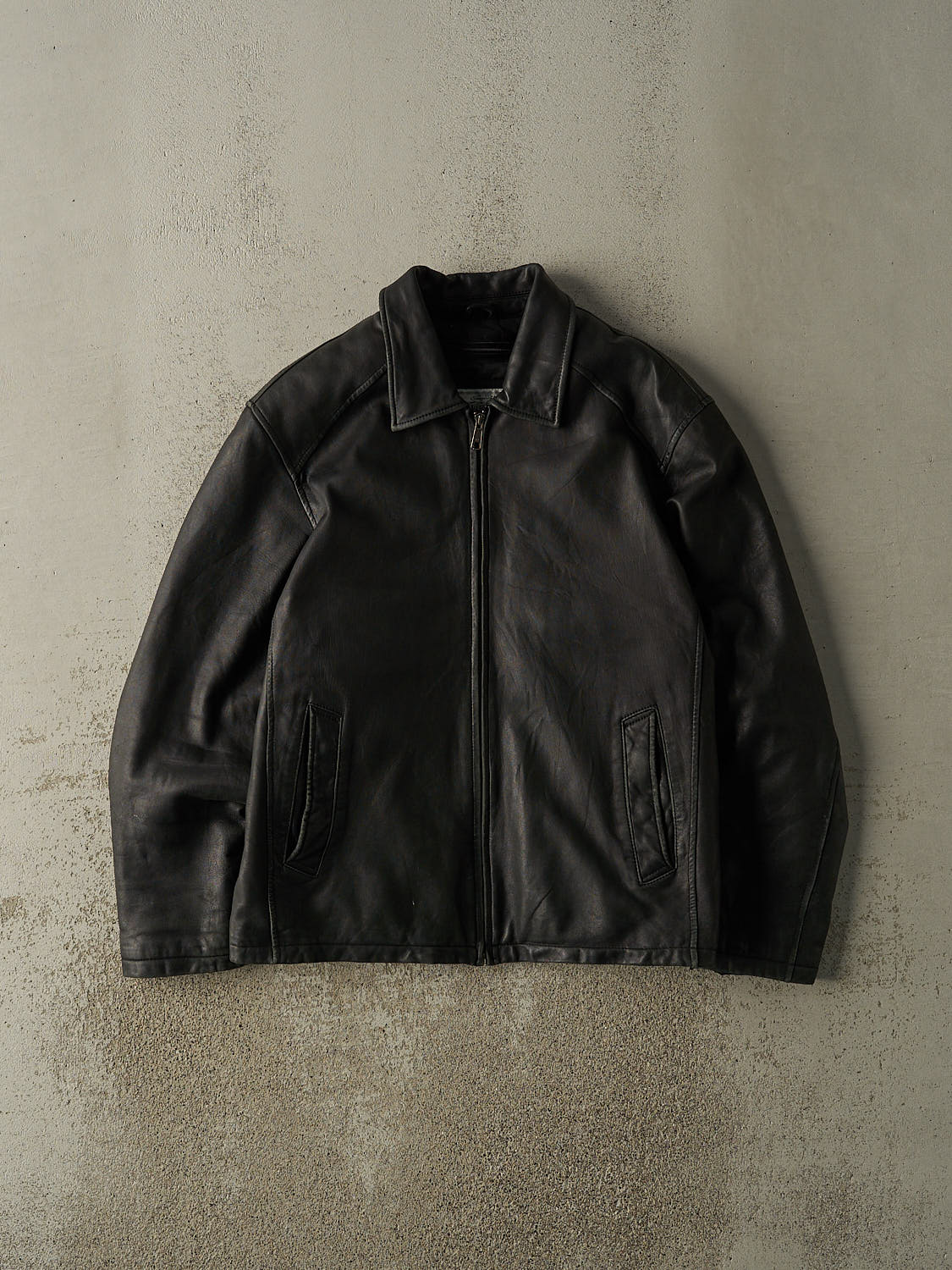 Vintage Y2K Black Soft Leather Jacket (L)