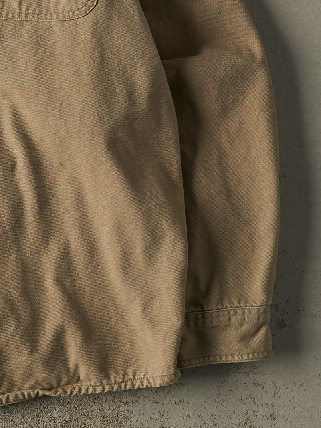 Vintage Y2K Beige Carhartt Flannel Lined Button Up Long Sleeve (XXL)