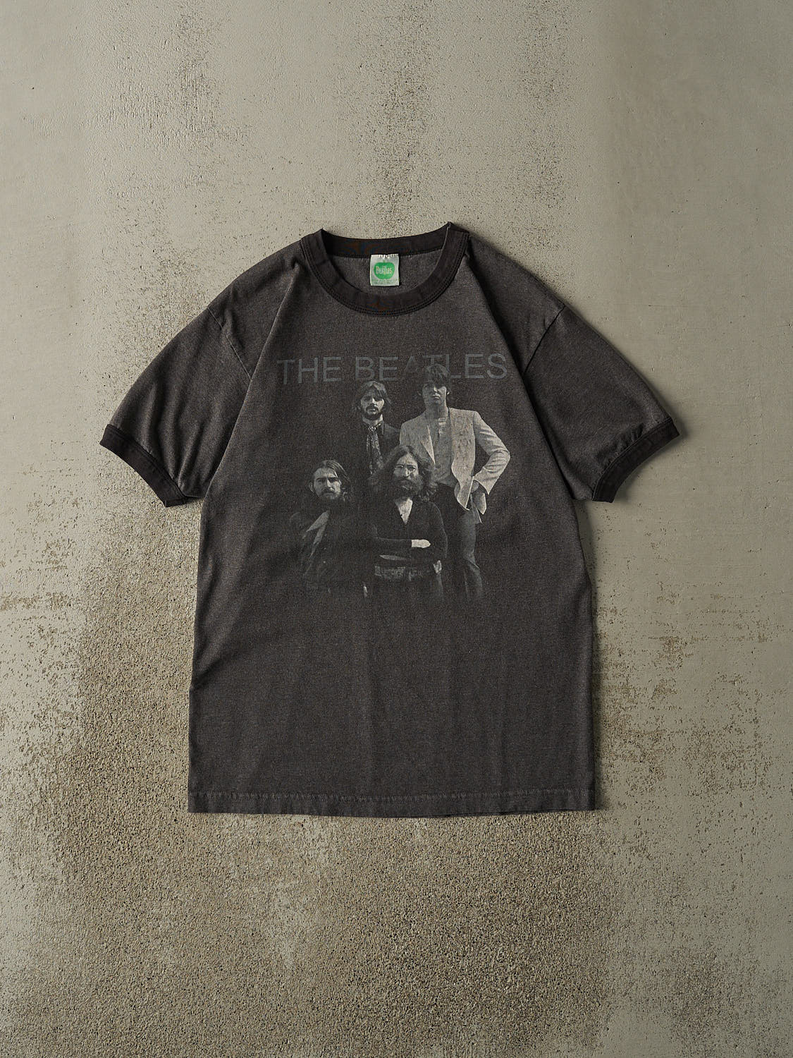 Vintage 05'  Charcoal Grey The Beatles Ringer Tee (S/M)