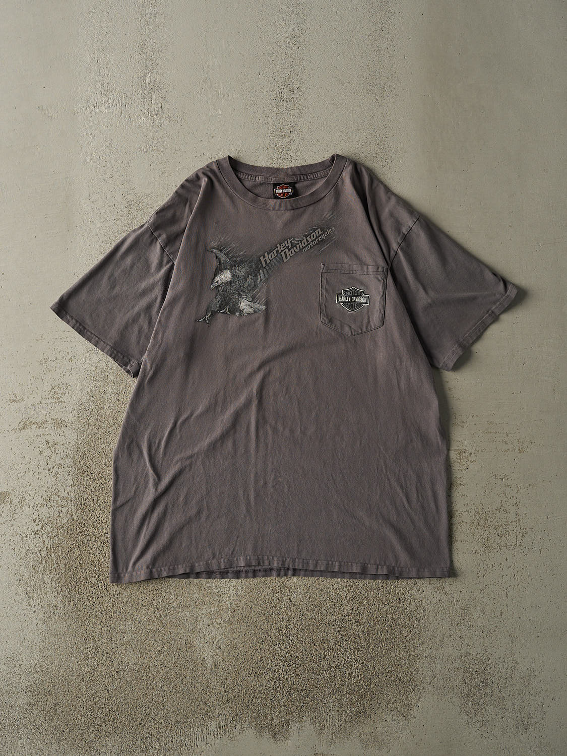 Vintage 08' Charcoal Grey Harley Davidson Pataskala OH Tee (XL)