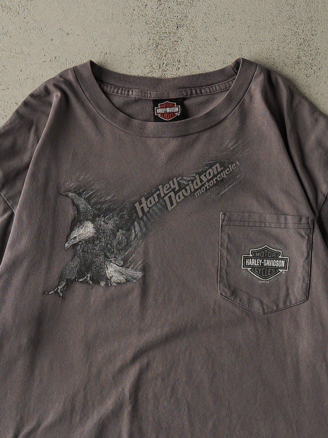 Vintage 08' Charcoal Grey Harley Davidson Pataskala OH Tee (XL)