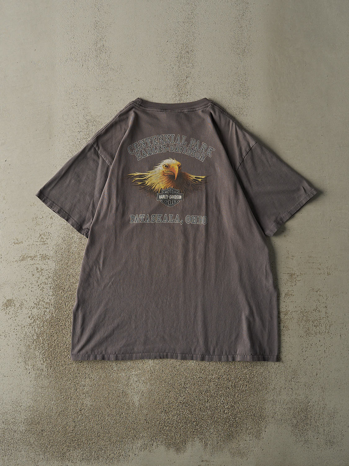 Vintage 08' Charcoal Grey Harley Davidson Pataskala OH Tee (XL)