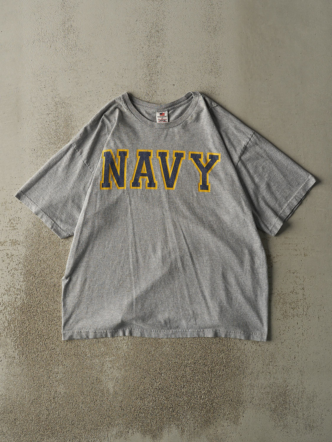 Vintage Y2K Grey US Navy Tee (XL)