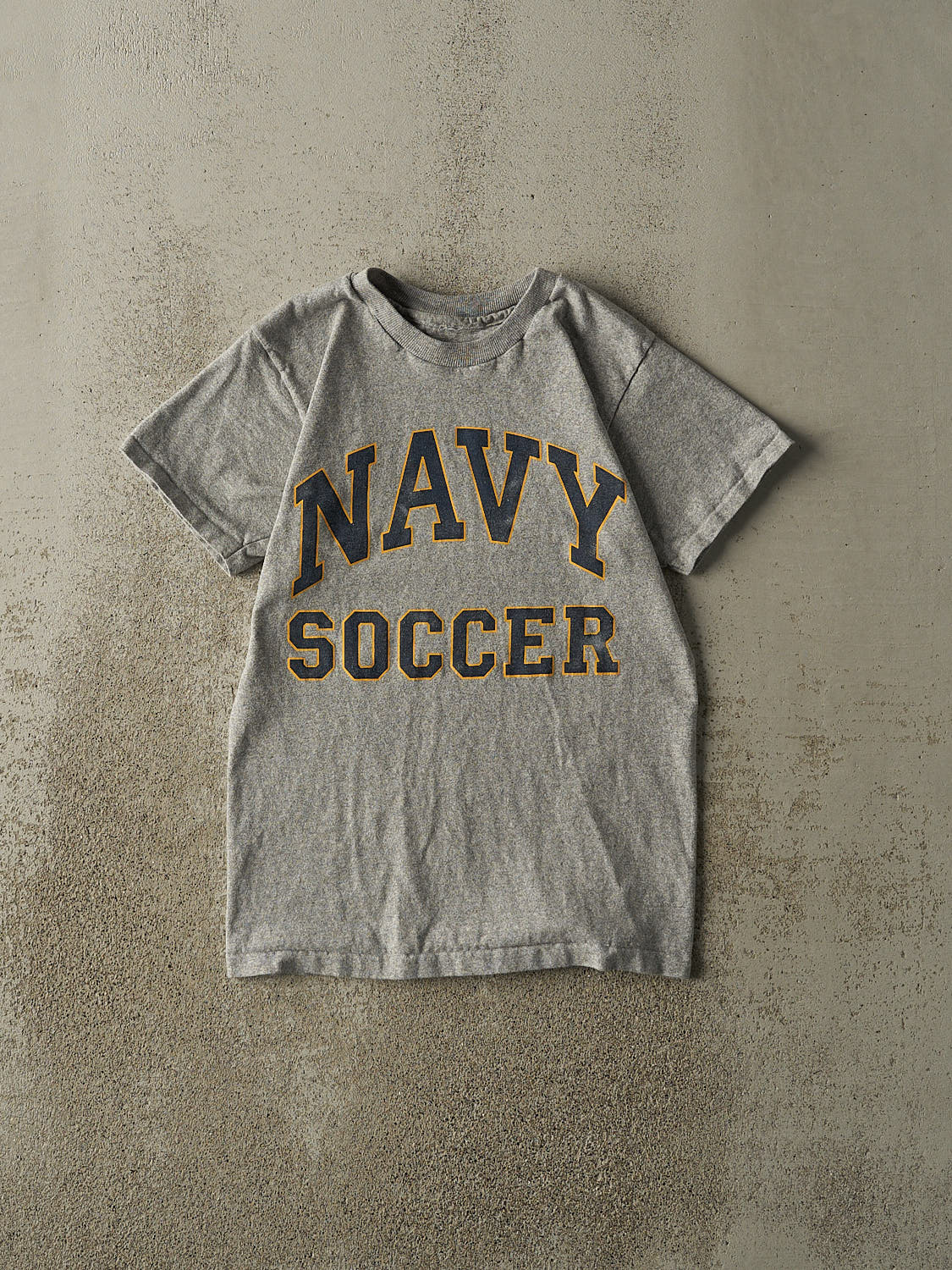 Vintage 90s Grey US Navy Soccer Tee (XS)
